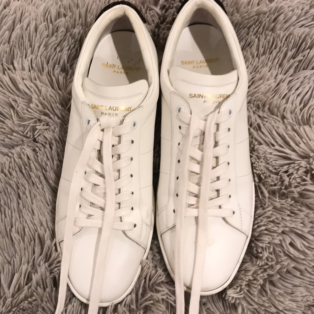 Saint Laurent barely used white sneakers